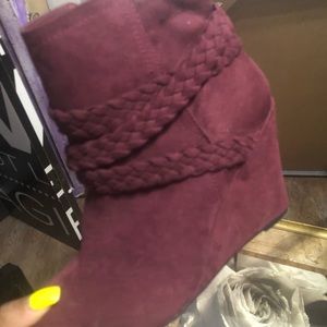 Suede Braided Booties